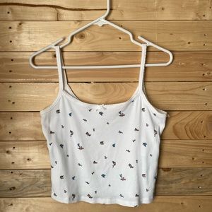 Levis cropped spaghetti strap